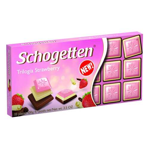 Шоколад Schogetten trilogia strawberry 100 г в Глобус