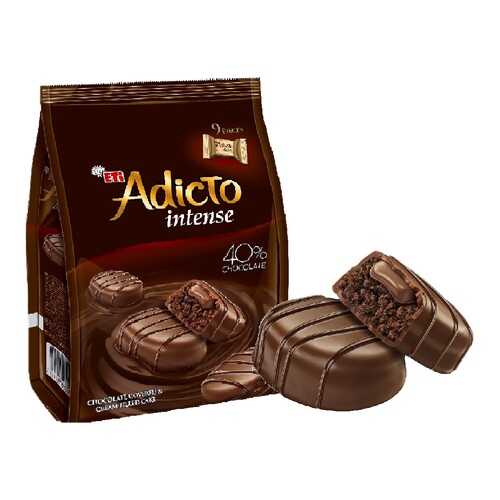 КексыADICTO INTENSE MINIс кремом в шоколадной глазури 144гр*2 шт в Глобус