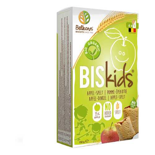 Печенье детское BelKorn Bis Kids с яблоками 150 г в Глобус