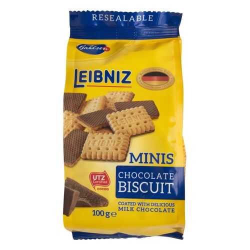 Печенье Leibniz minis chocolate biscuit в шоколаде 100 г в Глобус