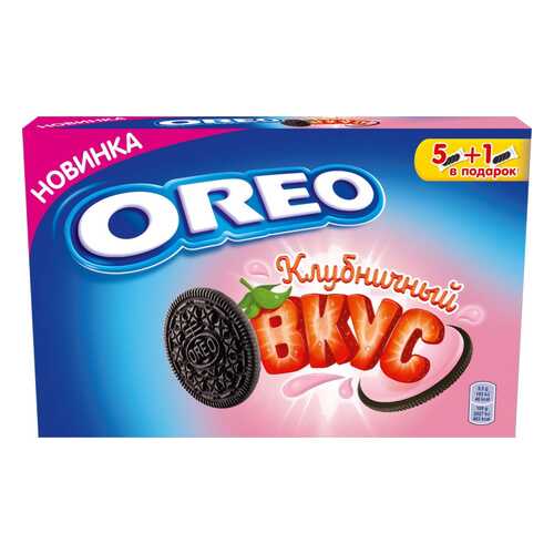 Печенье Oreo с какао и начинкой клубника 228 г в Глобус