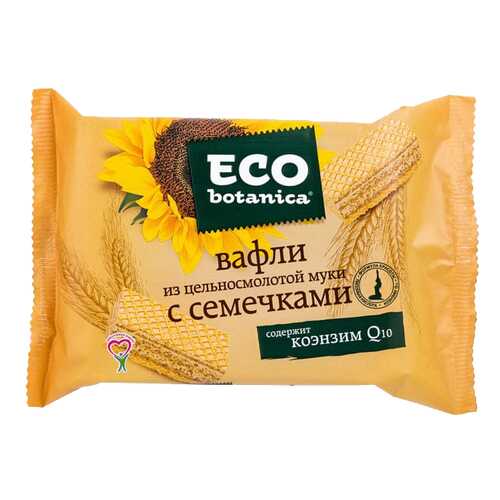 Вафли Еco botanica из цельносмолотой муки с семечками 145 г в Глобус