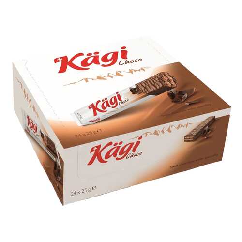 Вафли Kaegi Choco с шоколадным кремом в молочном шоколаде 24*25 г в Глобус