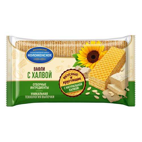 Вафли КОЛОМЕНСКОЕ с халвой 220г*5 шт в Глобус