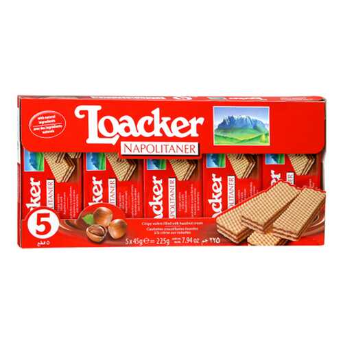 Вафли Loaker napolitaner с ореховой начинкой 225 г в Глобус