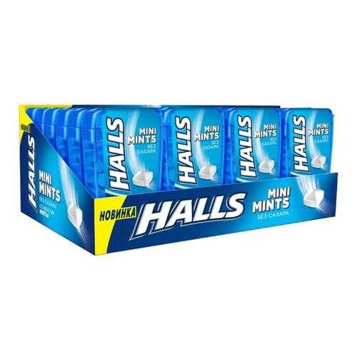 HALLS Mini Mints конфеты без сахара со вкусом мяты 12,5г по 24 шт в Глобус