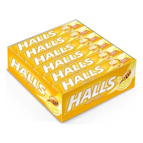 Карамель Halls мед лимон 12 шт в Глобус