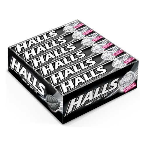 Карамель леденцовая Halls ментол экстра 24.5 г 12 упаковок в Глобус