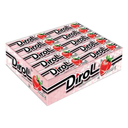Жевательная резинка Dirol White клубника 30*13.6 г в Глобус