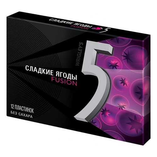 Жевательная резинка Five fusion cладкие ягоды 31.2 г в Глобус
