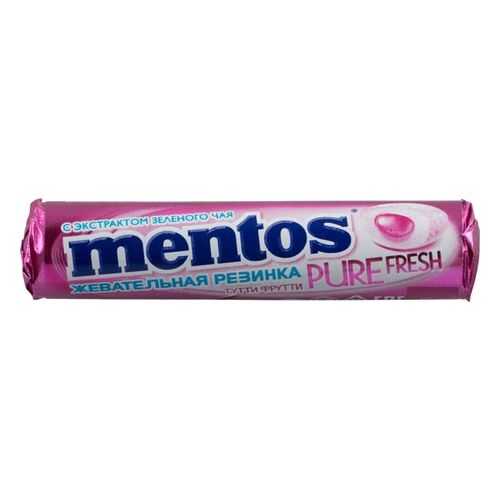 Жевательная резинка Mentos тутти-фрутти без сахара с экстрактом зеленого чая 16 г в Глобус