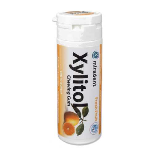 Жевательная резинка Miradent xylitol chewing gum свежие фрукты в Глобус