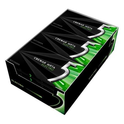 Жевательная резинка Wrigley's 5 electro свежая мята 18 шт по 15.6 г в Глобус