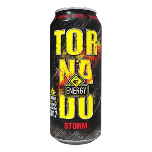 Напиток энергетический Tornado Energy storm газированный жестяная банка 0.45 л в Глобус