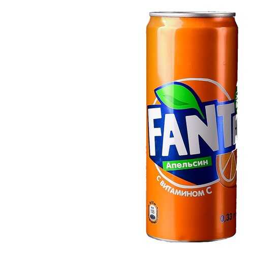 Напиток газированный Fanta апельсин жестяная банка 0.33 л в Глобус
