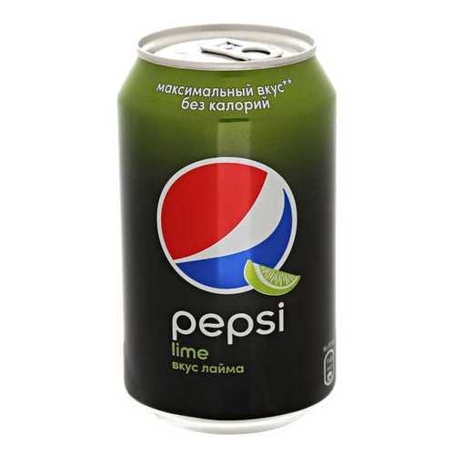 Напиток Pepsi Lime газированный ж/б 0.33 л упаковка 12 шт в Глобус