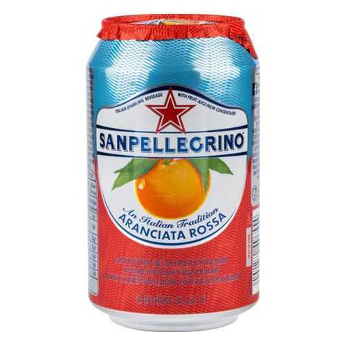 Напиток Sanpellegrino с соком красного апельсина среднегазированный жестяная банка 0.33 л в Глобус