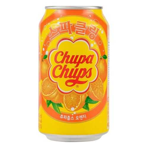 Напиток сильногазированный Chupa Chups апельсин жестяная банка 0.345 л в Глобус