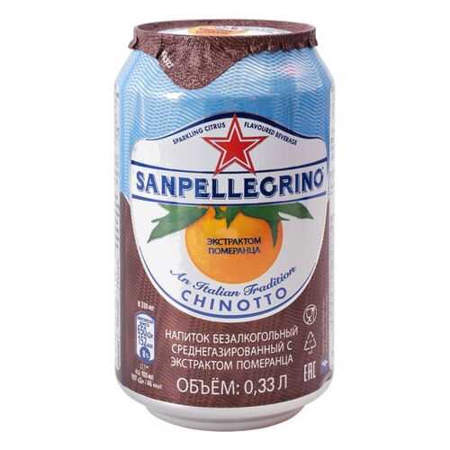 Напиток среднегазированный Sanpellegrino с экстрактом померанца жестяная банка 0.33 л в Глобус