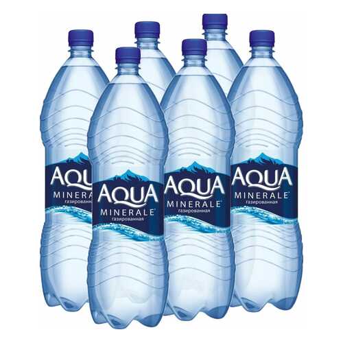 Вода Aqua Minerale газированная питьевая 2 л 6 штук в упаковке в Глобус