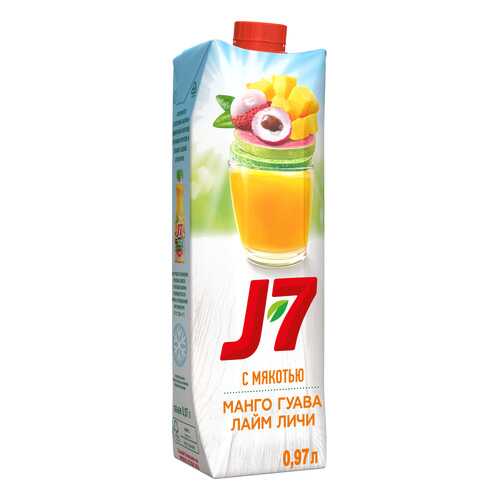 Напиток J7 сокосодержащий лайм-личи-манго-гуава 0.97 л в Глобус