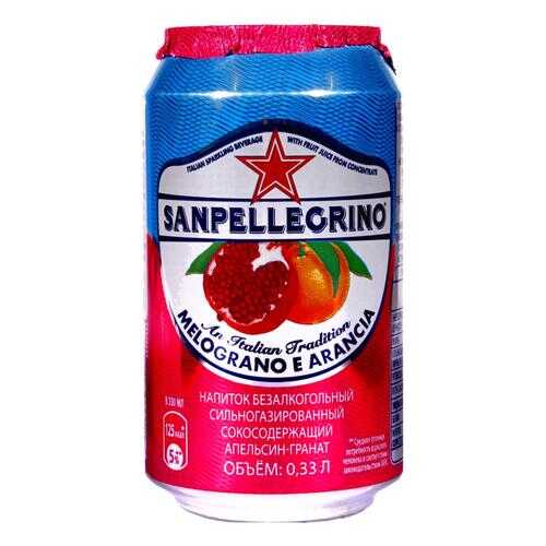 Напиток сокосодержащий San Pellegrino со вкусом граната и апельсина, 0,33 л а/б по 6шт в Глобус