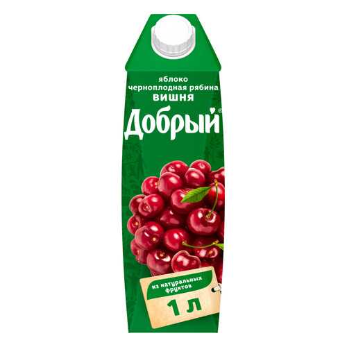 Нектар Добрый яблоко-вишня-черноплодная рябина 1 л в Глобус