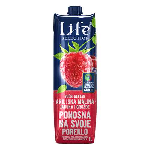 Сок Life Premium Яблоко, малина, виноград 1 л в Глобус
